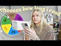 Video thumbnail for random number generator chooses how many hours i read for one week 🫧