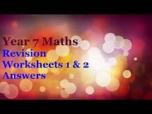 Video thumbnail for Year 7 Maths Revision End of Year Exam Worksheet 01 Ver2
