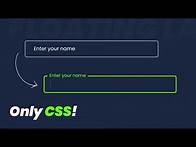 Video thumbnail for CSS Only - Input Field with Floating Text Animation | Floating label input css