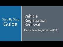 Video thumbnail for DMV Virtual Office: Vehicle Registration Renewal – Partial Year Registration (PYR) Guide