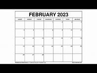 Video thumbnail for Printable February 2023 Calendar Templates with Holidays - VL Calendar