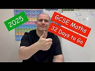 Video thumbnail for GCSE Maths 2025 Revision - 32 Days To Go - Corbettmaths