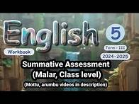 Video thumbnail for 5th standard English term 3 summative assessment malar class level workbook answer 2025
