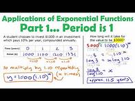 Video thumbnail for Applications of Exponential Functions - Part 1: Period of 1 • [7.3b/8.4c] PRE-CALCULUS 12