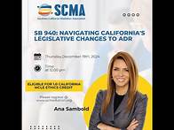 Video thumbnail for SB 940 Californias Legislative Changes to ADR