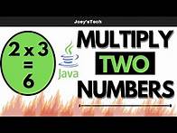 Video thumbnail for Java program to multiply two numbers (With user input)