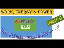 Video thumbnail for Work, Energy & Power, AS Physics [Solved past paper Questions] PART 1