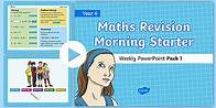 Video thumbnail for SATs: Year 6 Maths Revision Morning Starter Weekly PowerPoint Pack 1