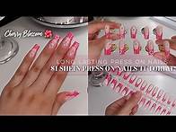 Video thumbnail for $1 SHEIN PRESS ON NAILS TUTORIAL AT HOME 🌺 | LONG LASTING PRESS ON NAILS | Affordable Nails AT HOME