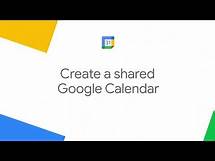 Video thumbnail for How to: Create a shared Google Calendar
