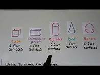 Video thumbnail for Grade 1 Math 11.1, Three-dimensional shapes