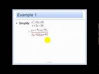 Video thumbnail for 8.4 - Multiply and Divide Rational Functions