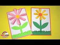 Video thumbnail for Easy Paper Flower Card | Spring Craft for Kids