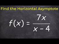 Video thumbnail for Learn how to find the horizontal asymptote