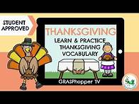Video thumbnail for Thanksgiving Vocabulary in English for Kids | Teach about Thanksgiving! Thanksgiving Scenes for Kids