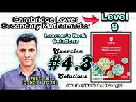 Video thumbnail for Cambridge Lower Secondary Maths | Learner Book Level 9 Solutions | Exercise 4.3 Solutions | Part 2