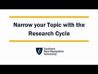 Video thumbnail for Narrow your Topic with the Research Cycle