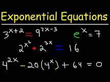 Video thumbnail for Solving Exponential Equations