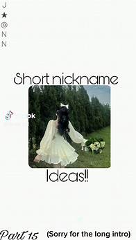 Video thumbnail for Nickname Ideas for TikTok - Part 15