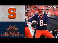 Video thumbnail for Kyle McCord 2024 Regular Season Highlights | Syracuse Quarterback