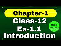 Video thumbnail for Introduction Chapter1 | Relation & Function | Class 12 Math Chapter1 | Chapter1 Class12 Nexa Classes