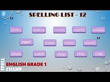 Video thumbnail for English Grade 1 Spelling List 12