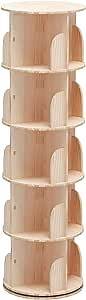 Video thumbnail for 5 Tier 360° Rotating Stackable Shelves Bookshelf Organizer 360 Display Rotating Bookshelf Wood Book Shelf Organizer for Bedroom, Living Room, Study Room - Intexca
