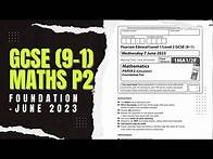 Video thumbnail for GCSE Maths Edexcel June 2023 Foundation Paper 2 Exam Walkthrough | 1MA1/2F