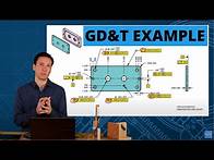 Video thumbnail for GD&T example: 2 parts with datums, position, and profile tolerance