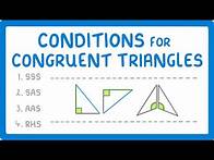 Video thumbnail for GCSE Maths - Congruent Triangle Rules