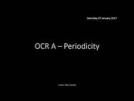 Video thumbnail for OCR A 3.1.1 Periodicity REVISION