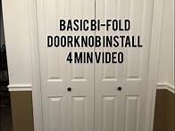 Video thumbnail for Simple Bi-fold doorknob install
