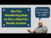 Video thumbnail for How To Get A Car Dealer's License In California