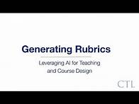 Video thumbnail for Generating Rubrics | AI for Teaching