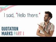 Video thumbnail for QUOTATION MARKS (PART 1) | English Lesson