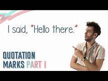 Video thumbnail for QUOTATION MARKS (PART 1) | English Lesson
