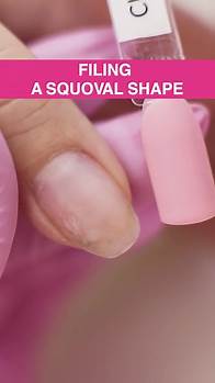 Video thumbnail for Обучение маникюру (@sakramel) - How to File Squoval-Shaped Nails | Nail Care Tips