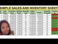 Video thumbnail for Simple Sales and Inventory sheet | Sales sheet | Inventory sheet | Free Google sheet template