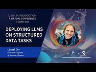 Video thumbnail for Deploying LLMs on Structured Data Tasks: Lessons from the Trenches // Laurel Orr // LLMs III Talk