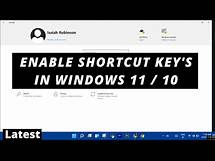 Video thumbnail for How to enable shortcut key in windows 11 / 10