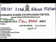 Video thumbnail for O'LEVEL MATHEMATICS JUNE 2023 PAPER 2 ZIMSEC @mathszoneafricanmotives