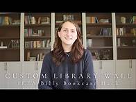 Video thumbnail for IKEA Billy Bookcase Hack: Custom Built-In Library Wall | DIY with Closed Storage & LED Lighting