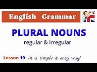 Video thumbnail for Plural Nouns in English – Regular & Irregular nouns - Grammar lesson