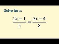 Video thumbnail for Equations with Fractions | GCSE Mathematics