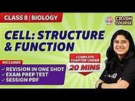 Video thumbnail for Complete Cell: Structure and function Under 20 mins Class 8 Biology | Crash Course | BYJU'S
