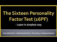 Video thumbnail for 16 Personality Factor Test | 16PF - Personality Test in Psychology | IGNOU MA Psychology Practical