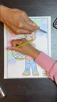 Video thumbnail for Easter Coloring Page - Tag Team Coloring Activity