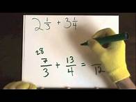 Video thumbnail for Add Fractions (Mixed Numbers) With Unlike Denominators Part 2