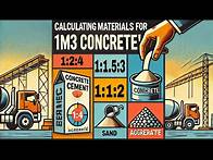 Video thumbnail for How to calculate material for 1 cubic meter of Concrete | Quantity of materials in concrete