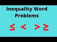 Video thumbnail for Solving Word Problems in Algebra - Inequality Word Problems